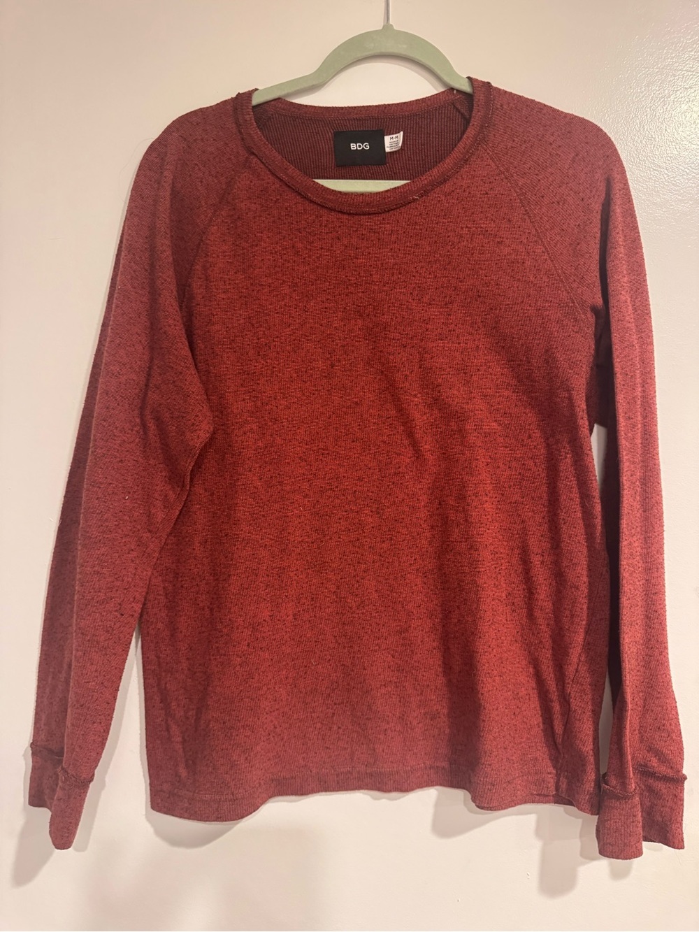 BDG Heathered Brick Red Crewneck Sweater
